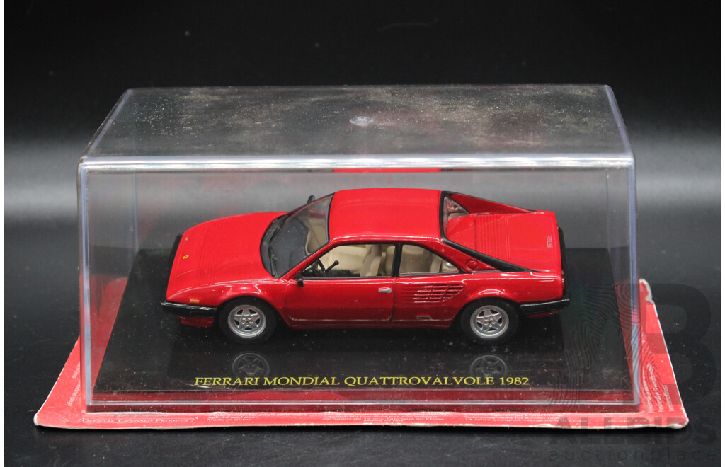 Five Diecast Ferraris Including - 340MM, 250 GTO 1962,  125S, Mondial Quaattrovalvole 1982, 328 GTB 1985 - 1:43 Scale