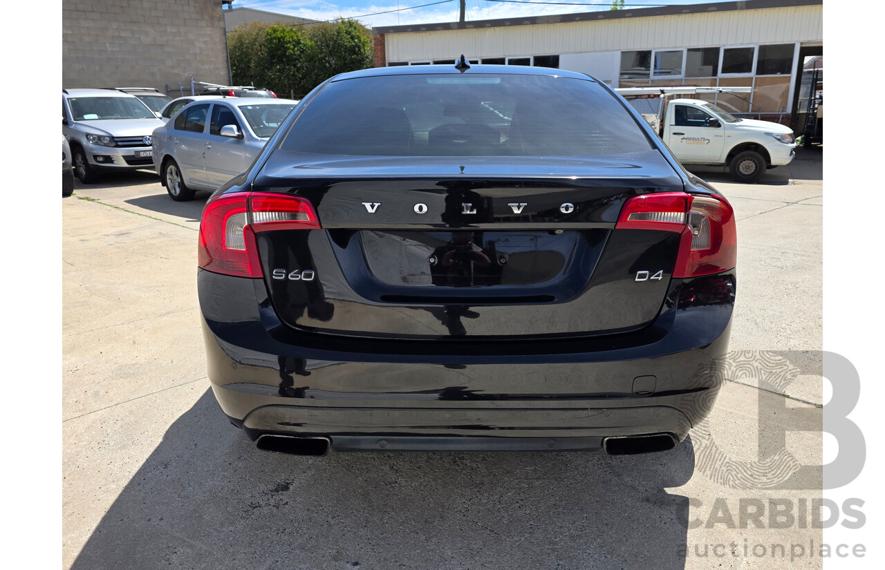 4/2014 Volvo S60 D4 Kinetic (AWD) F MY14 4d Sedan Black Turbo Diesel 2.0L
