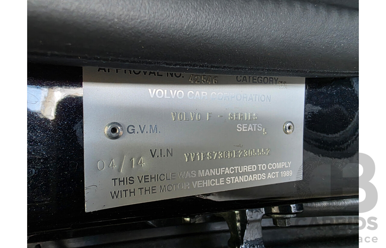 4/2014 Volvo S60 D4 Kinetic (AWD) F MY14 4d Sedan Black Turbo Diesel 2.0L