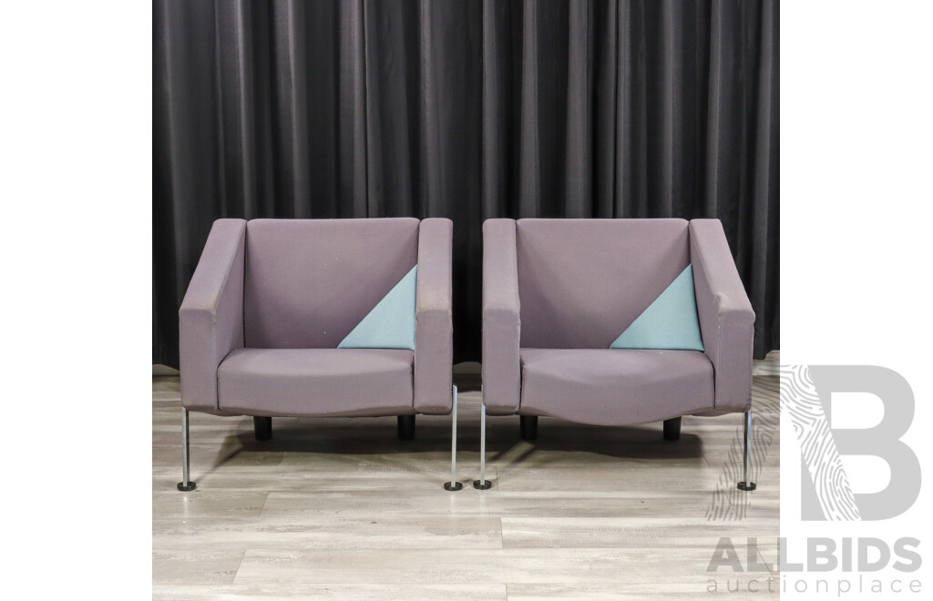 Pair of Fabric Upholstered Armchairs by Fritz Hansen