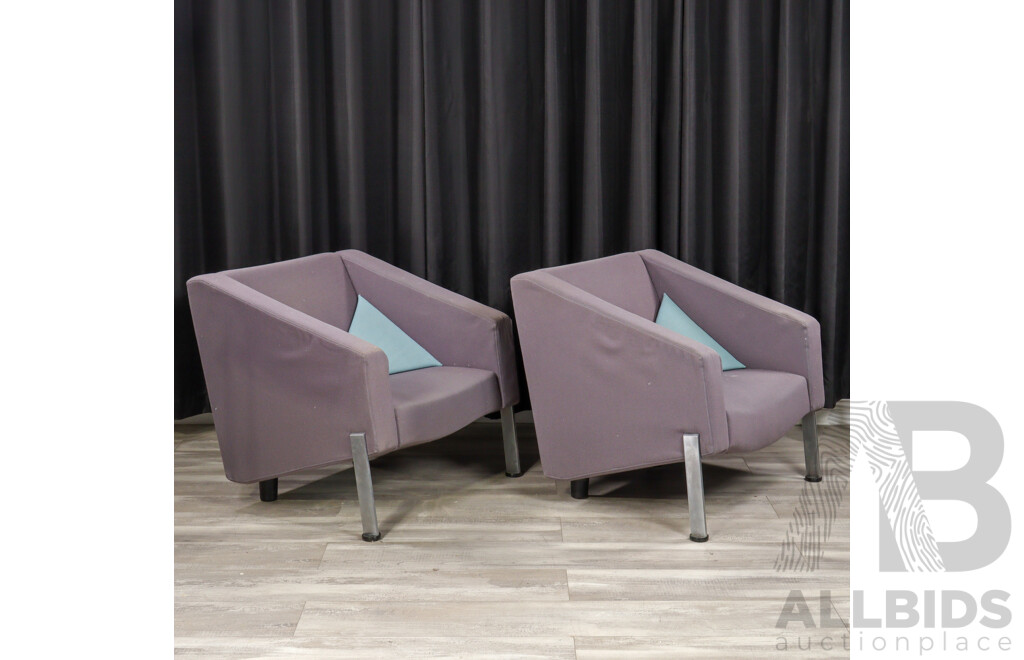 Pair of Fabric Upholstered Armchairs by Fritz Hansen