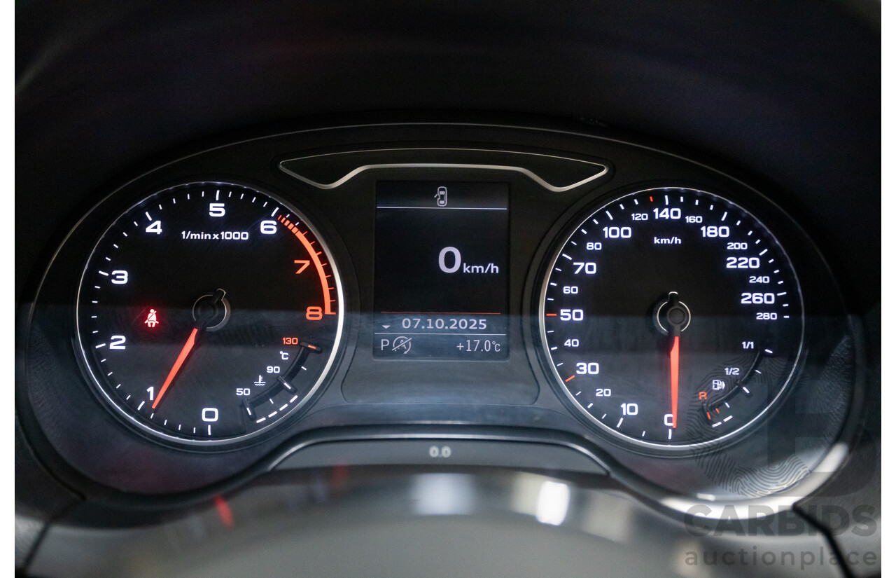 12/2013 Audi A3 1.8 TFSI Quattro S-Line Ambition (AWD) 8V 5D Hatchback Glacier White Turbo 1.8L