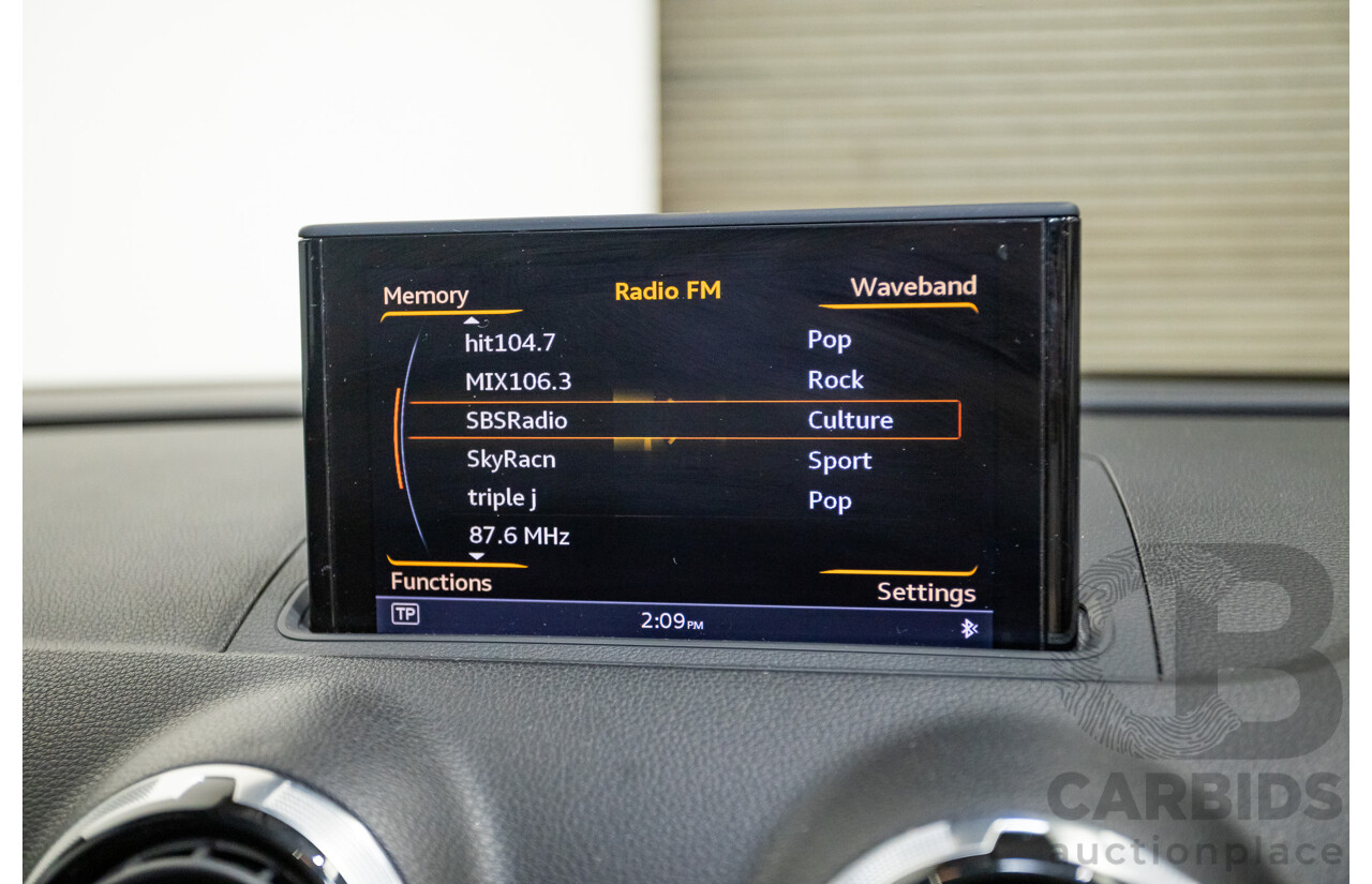 12/2013 Audi A3 1.8 TFSI Quattro S-Line Ambition (AWD) 8V 5D Hatchback Glacier White Turbo 1.8L