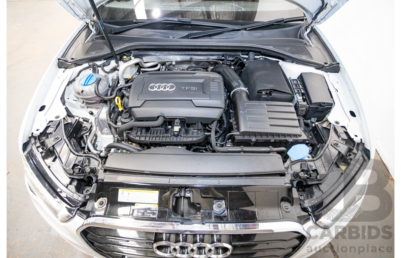 12/2013 Audi A3 1.8 TFSI Quattro S-Line Ambition (AWD) 8V 5D Hatchback Glacier White Turbo 1.8L