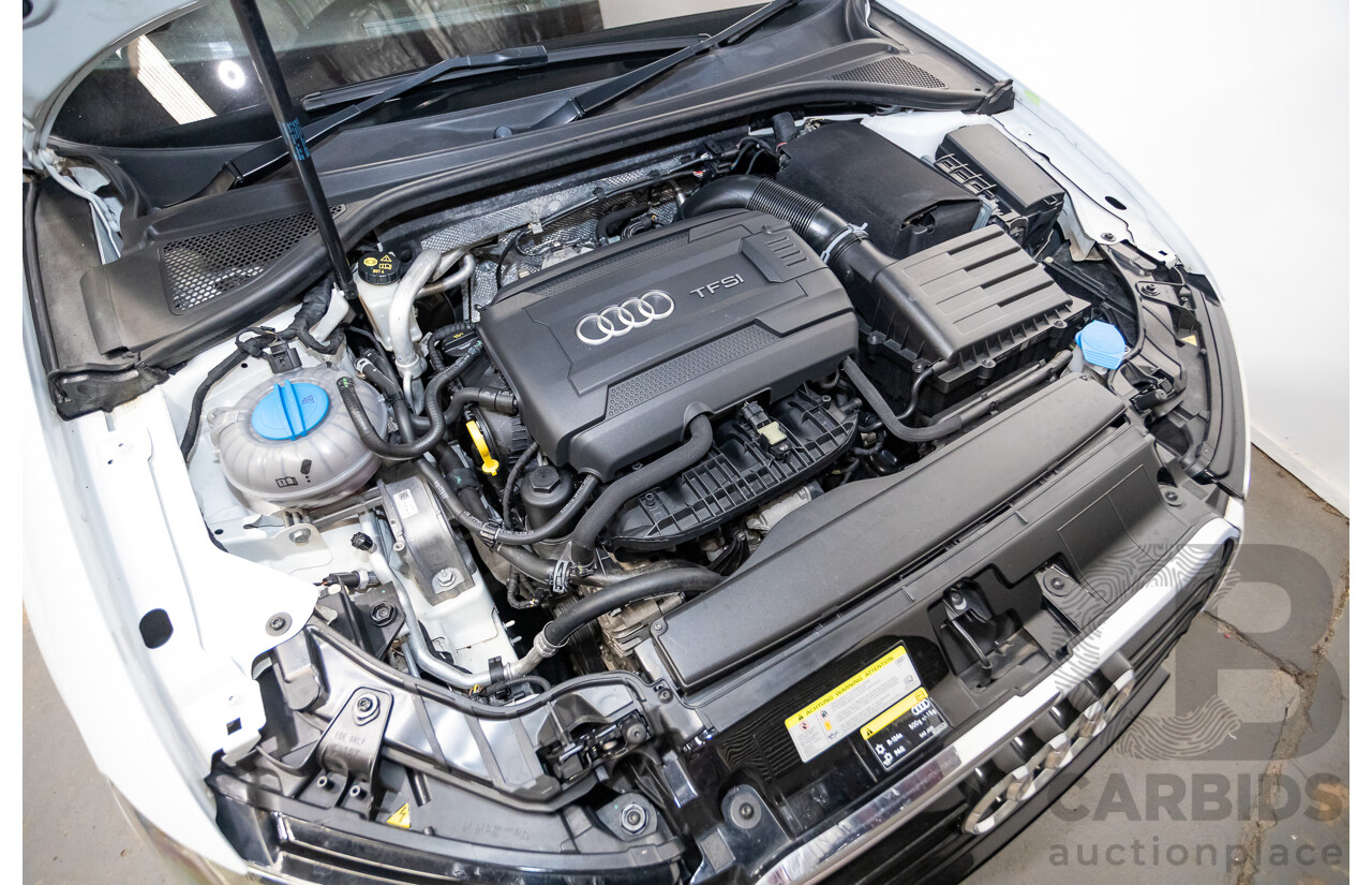 12/2013 Audi A3 1.8 TFSI Quattro S-Line Ambition (AWD) 8V 5D Hatchback Glacier White Turbo 1.8L