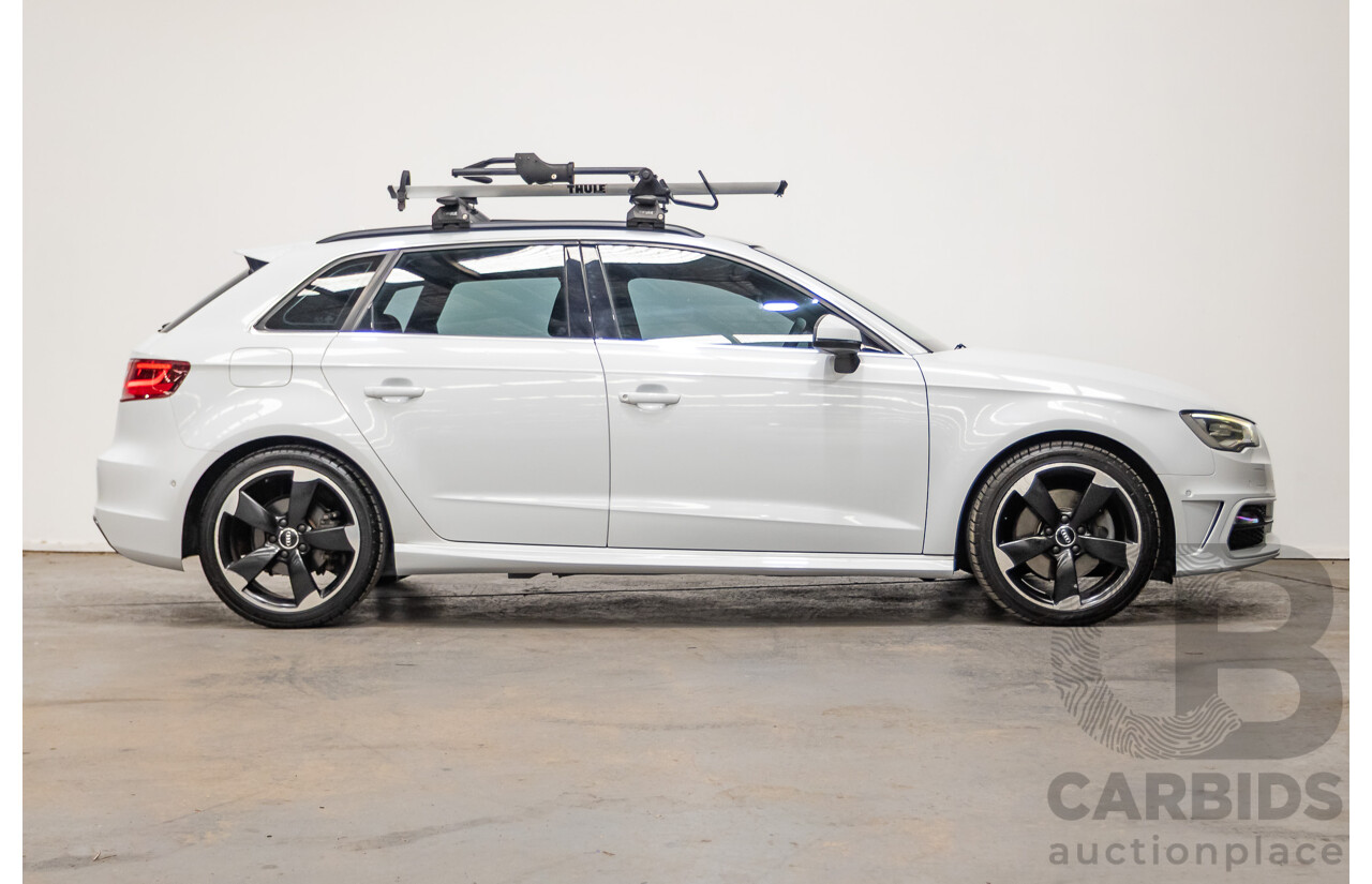 12/2013 Audi A3 1.8 TFSI Quattro S-Line Ambition (AWD) 8V 5D Hatchback Glacier White Turbo 1.8L
