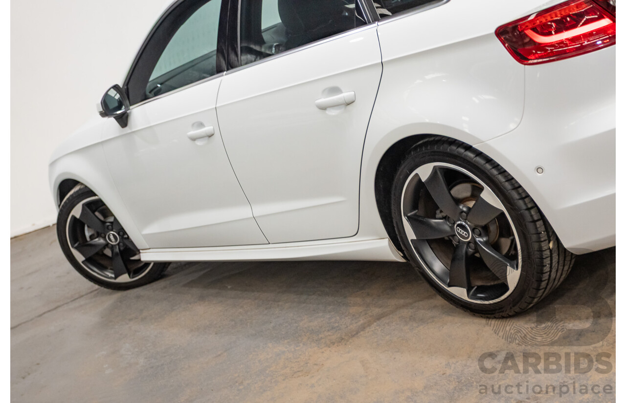 12/2013 Audi A3 1.8 TFSI Quattro S-Line Ambition (AWD) 8V 5D Hatchback Glacier White Turbo 1.8L