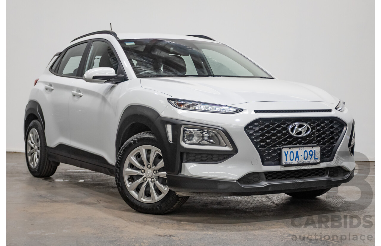 09/2019 Hyundai Kona Go FW OS.2 MY19 4D Wagon White 2.0L
