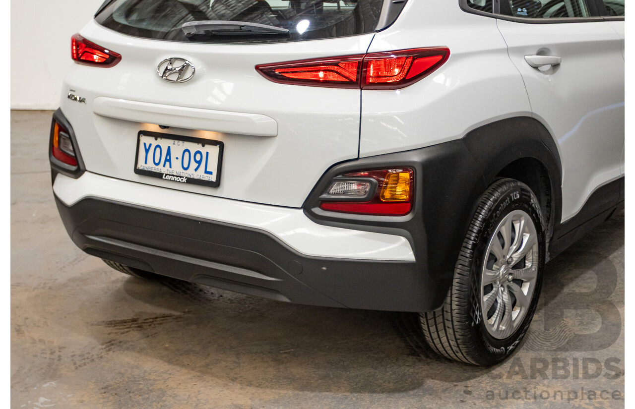 09/2019 Hyundai Kona Go FW OS.2 MY19 4D Wagon White 2.0L