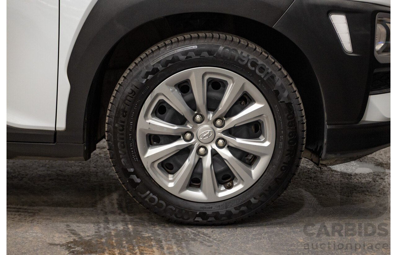 09/2019 Hyundai Kona Go FW OS.2 MY19 4D Wagon White 2.0L
