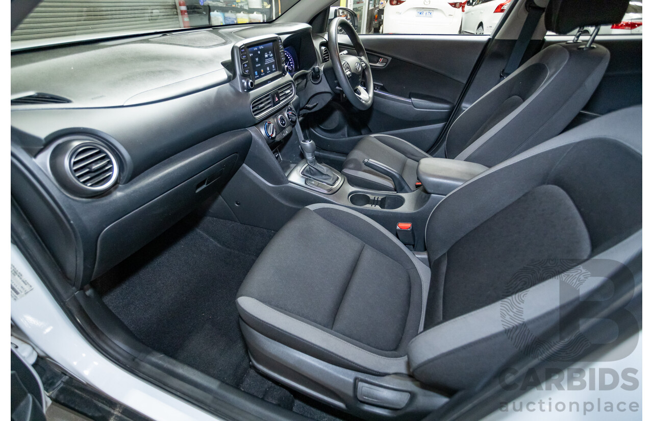 09/2019 Hyundai Kona Go FW OS.2 MY19 4D Wagon White 2.0L