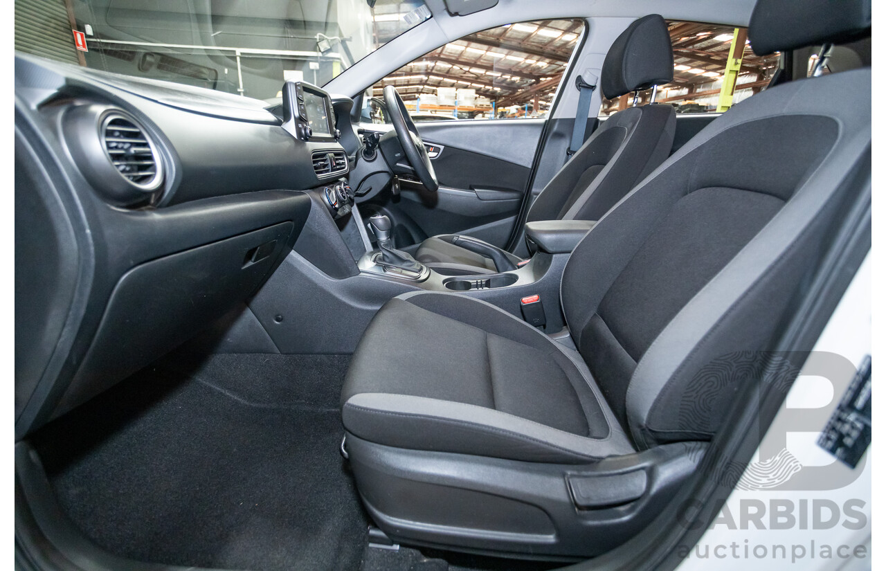 09/2019 Hyundai Kona Go FW OS.2 MY19 4D Wagon White 2.0L