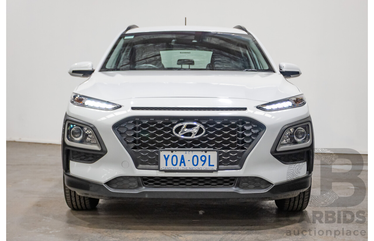 09/2019 Hyundai Kona Go FW OS.2 MY19 4D Wagon White 2.0L