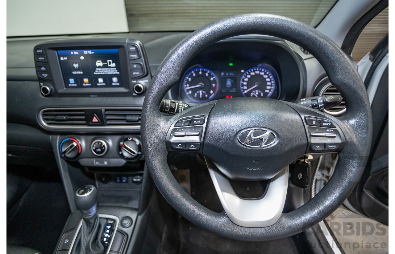 09/2019 Hyundai Kona Go FW OS.2 MY19 4D Wagon White 2.0L