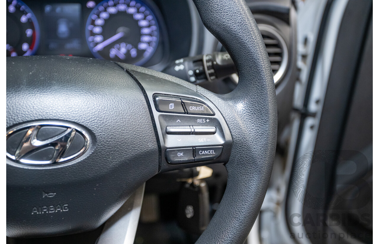 09/2019 Hyundai Kona Go FW OS.2 MY19 4D Wagon White 2.0L