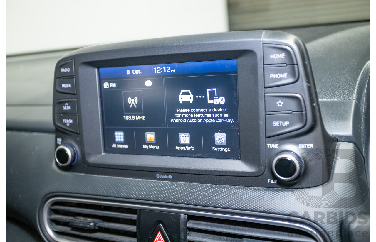 09/2019 Hyundai Kona Go FW OS.2 MY19 4D Wagon White 2.0L