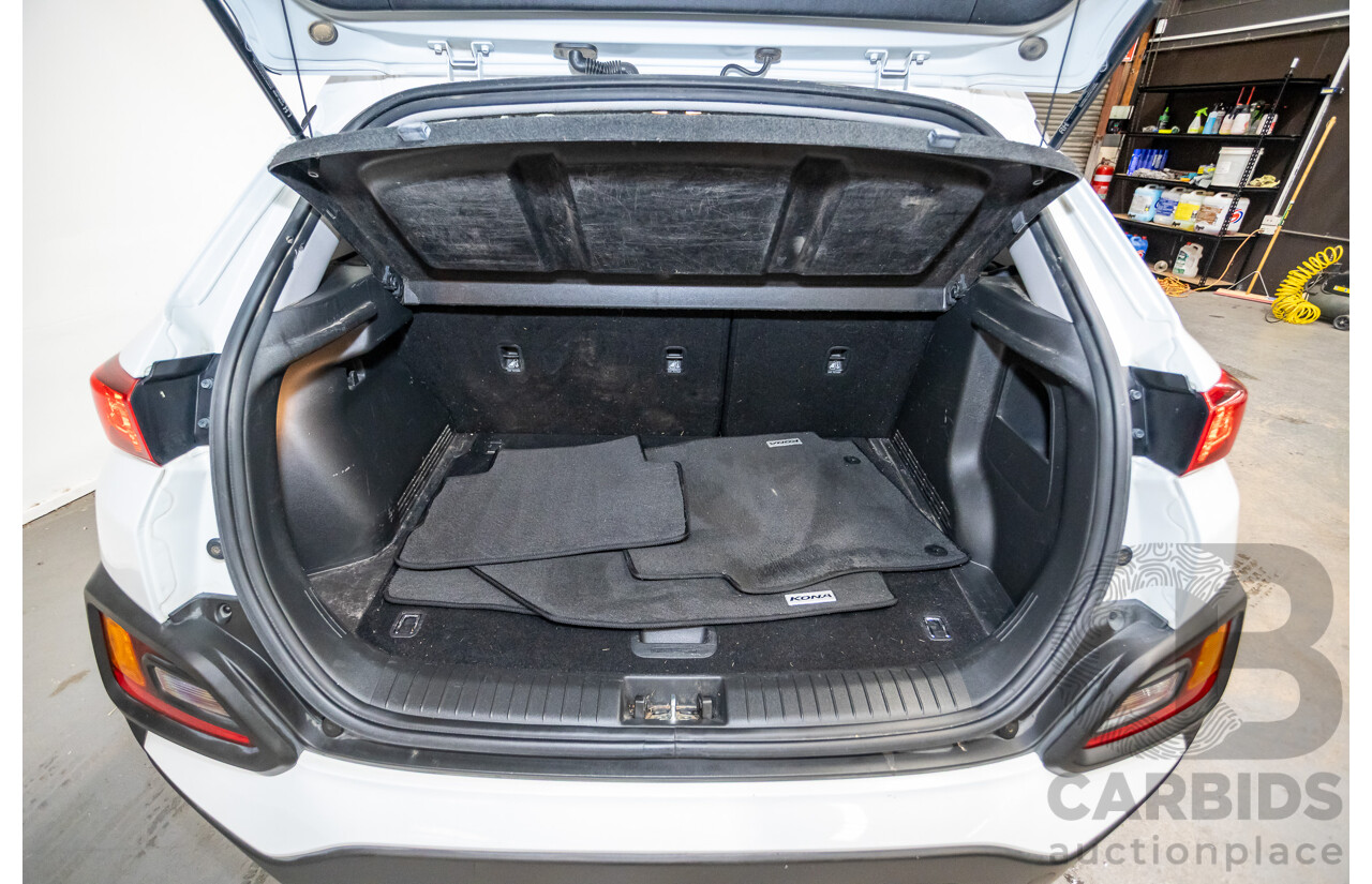 09/2019 Hyundai Kona Go FW OS.2 MY19 4D Wagon White 2.0L