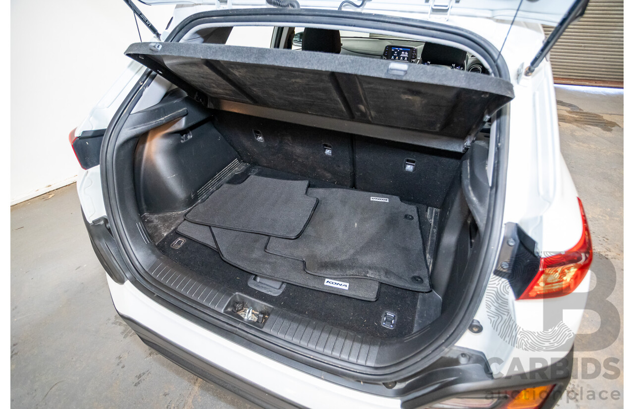 09/2019 Hyundai Kona Go FW OS.2 MY19 4D Wagon White 2.0L