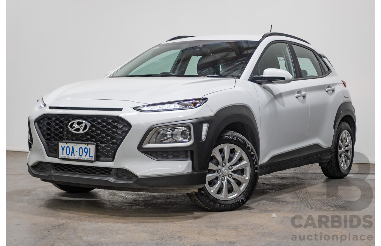 09/2019 Hyundai Kona Go FW OS.2 MY19 4D Wagon White 2.0L