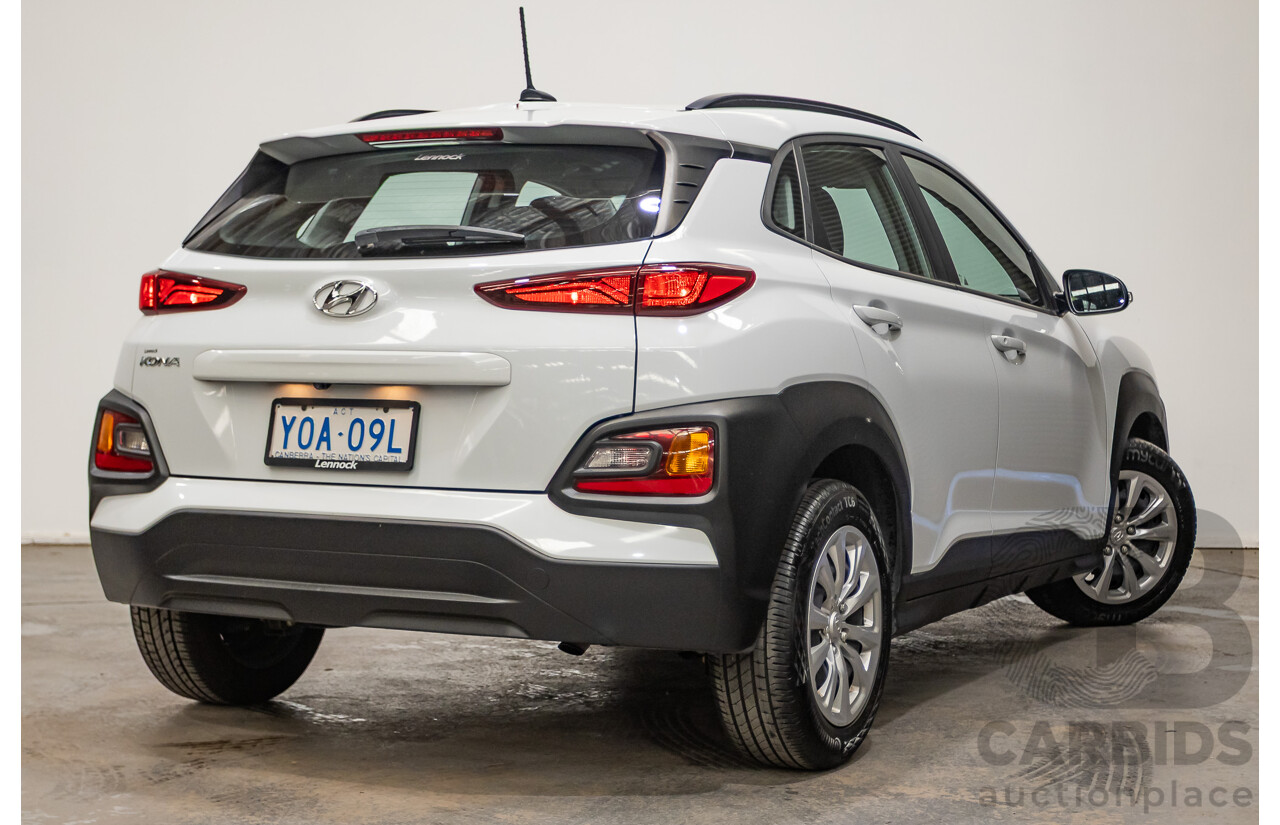 09/2019 Hyundai Kona Go FW OS.2 MY19 4D Wagon White 2.0L