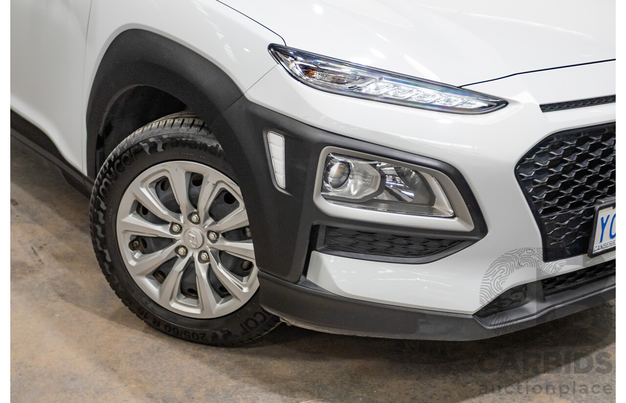 09/2019 Hyundai Kona Go FW OS.2 MY19 4D Wagon White 2.0L