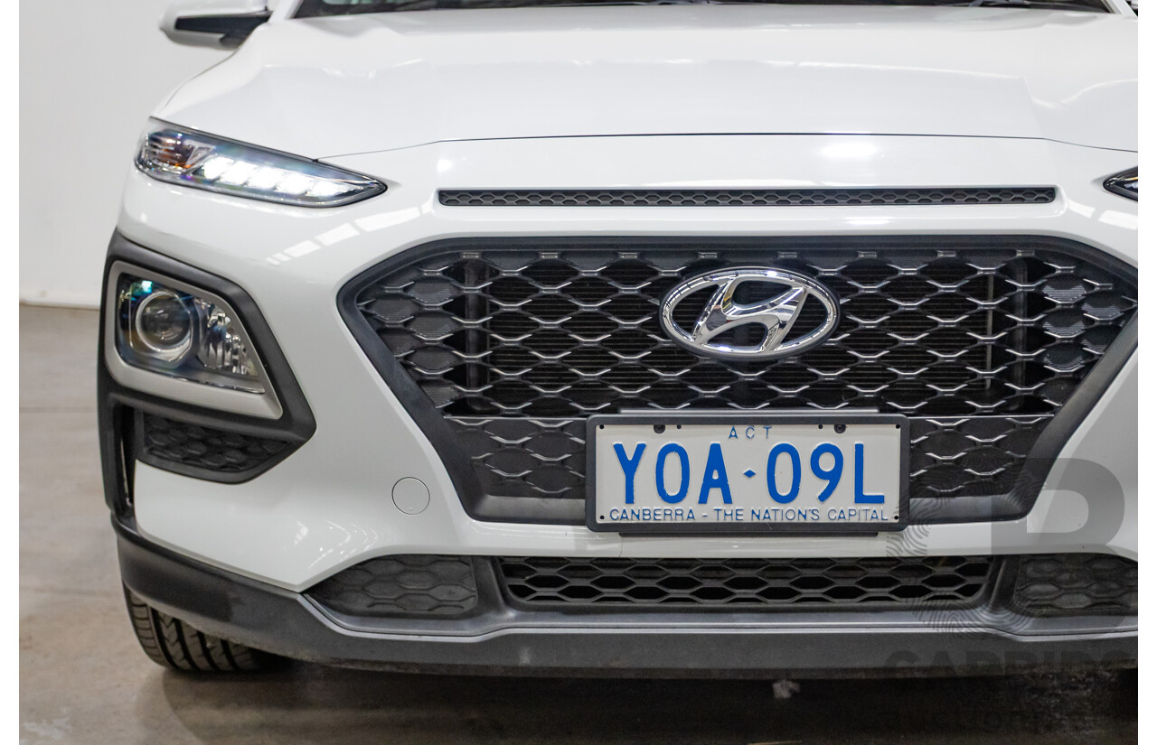 09/2019 Hyundai Kona Go FW OS.2 MY19 4D Wagon White 2.0L