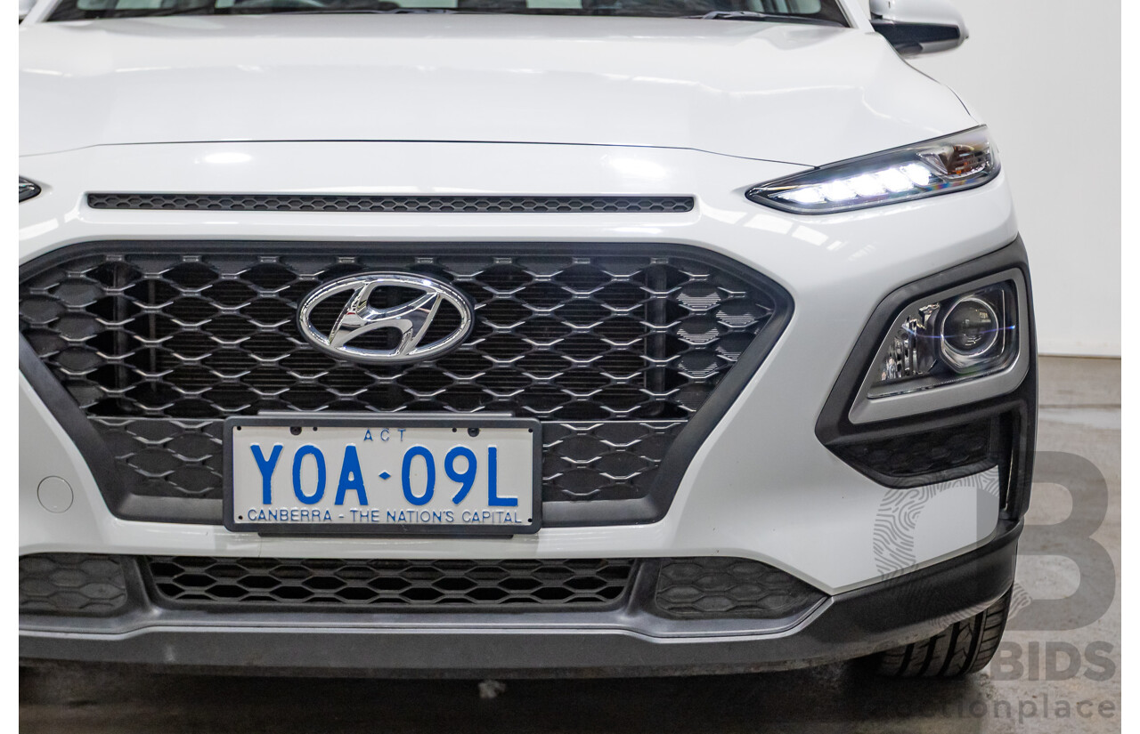 09/2019 Hyundai Kona Go FW OS.2 MY19 4D Wagon White 2.0L