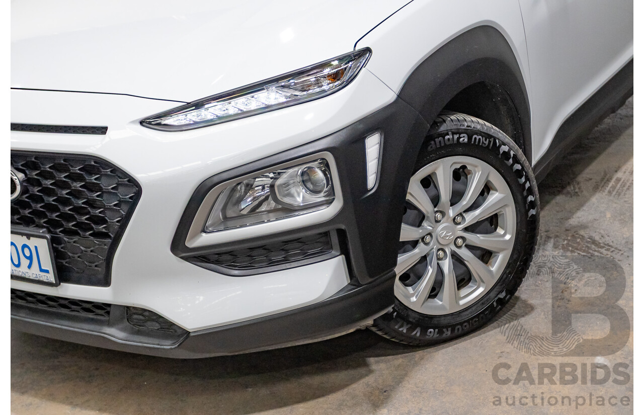 09/2019 Hyundai Kona Go FW OS.2 MY19 4D Wagon White 2.0L