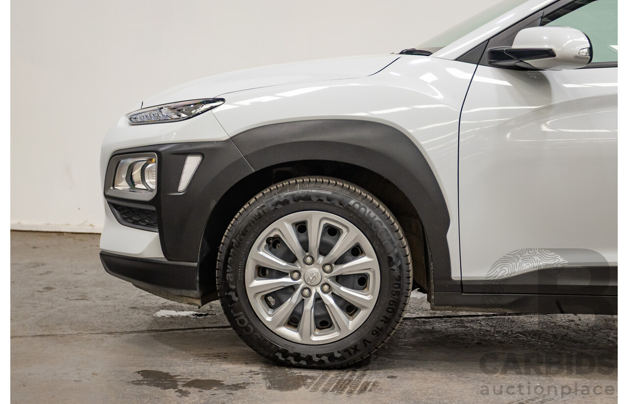 09/2019 Hyundai Kona Go FW OS.2 MY19 4D Wagon White 2.0L
