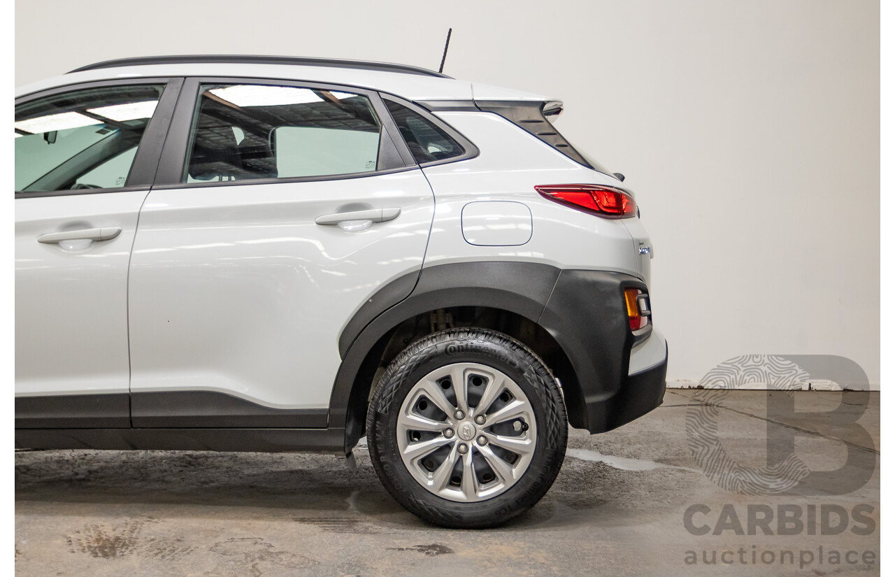 09/2019 Hyundai Kona Go FW OS.2 MY19 4D Wagon White 2.0L