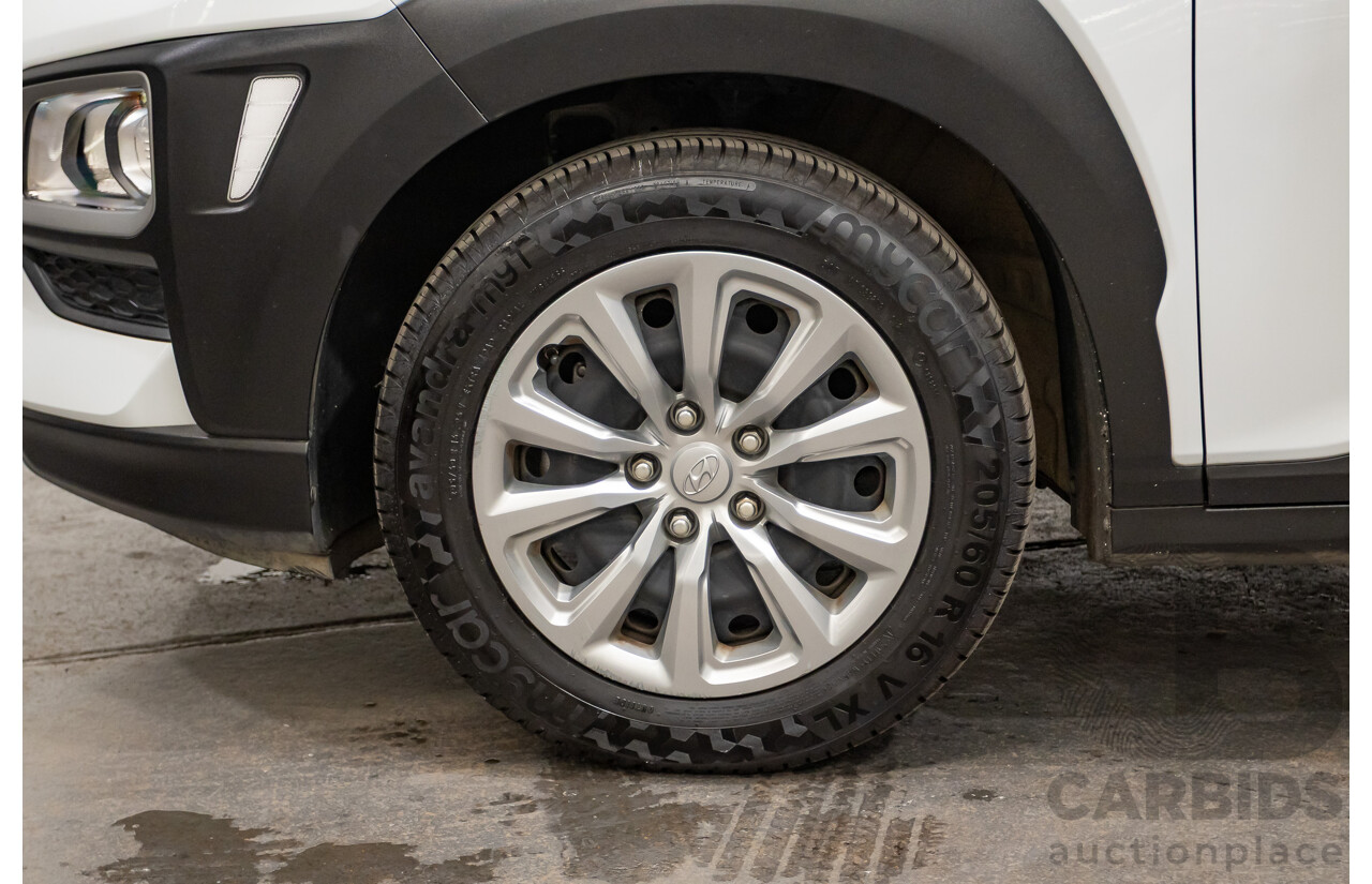09/2019 Hyundai Kona Go FW OS.2 MY19 4D Wagon White 2.0L