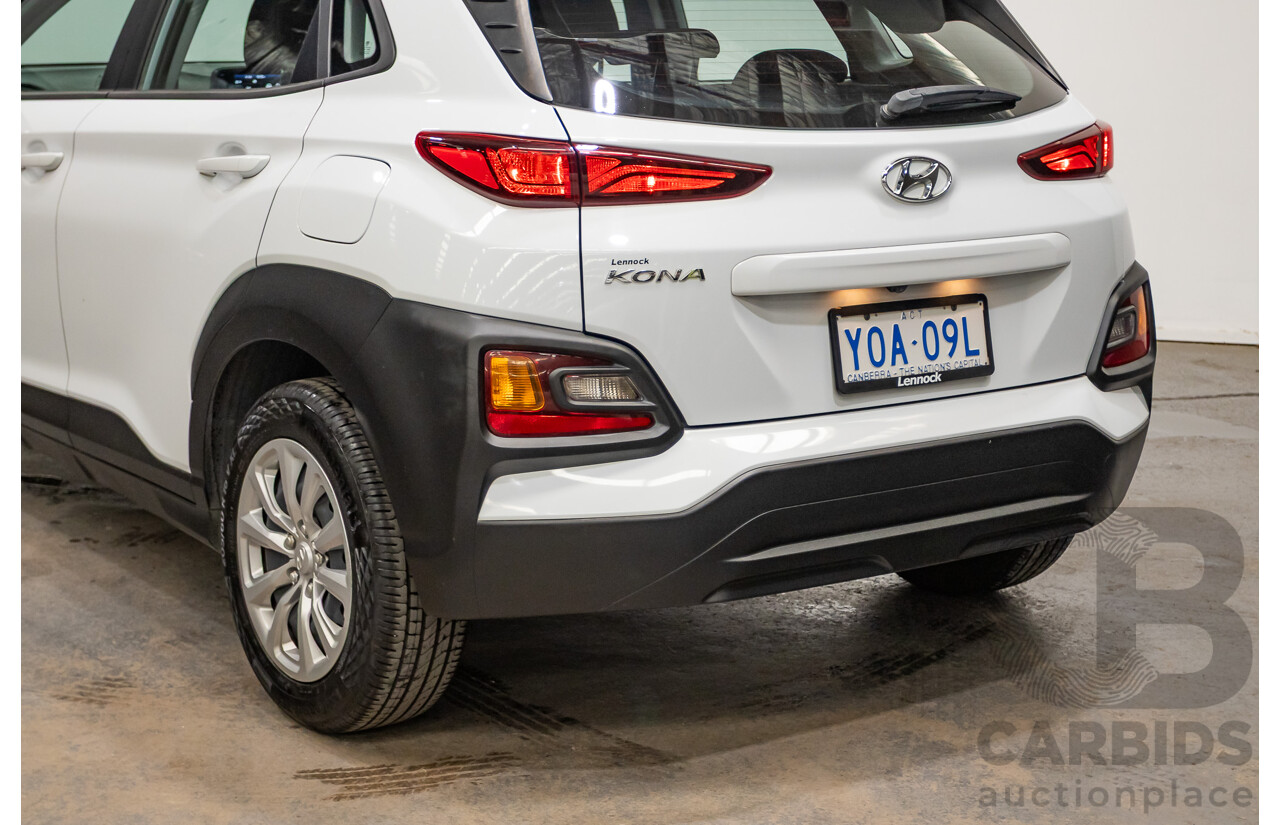 09/2019 Hyundai Kona Go FW OS.2 MY19 4D Wagon White 2.0L