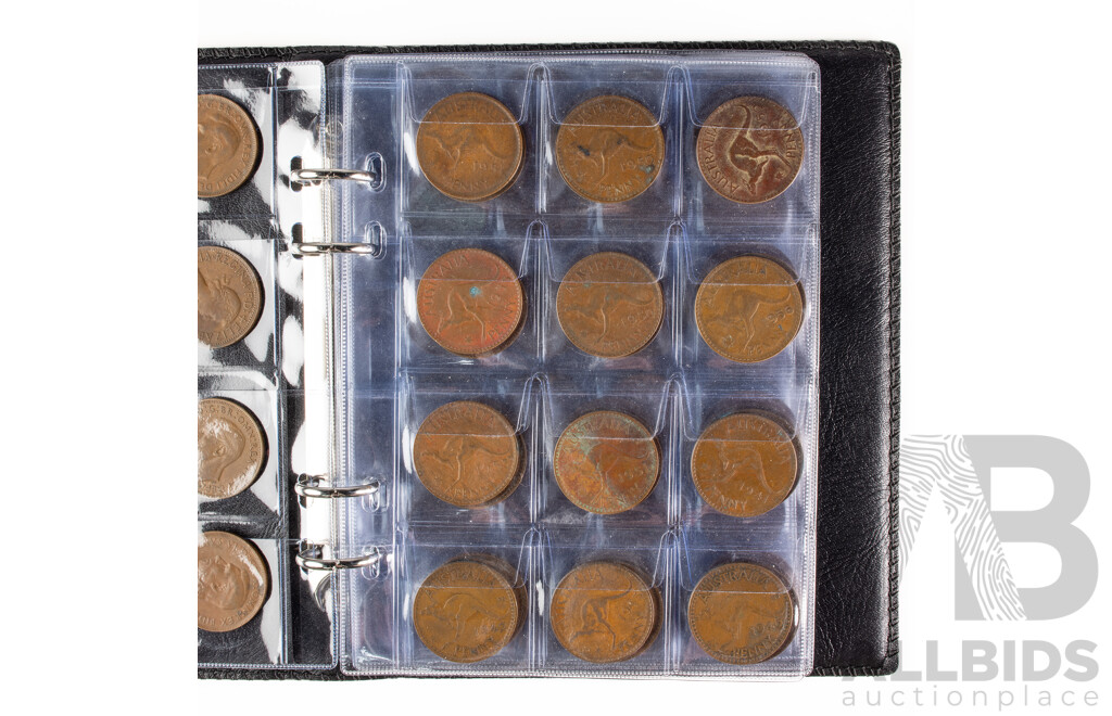 Album of Australian KGVI/QE2 Pennies, Examples Spanning 1939 to 1964 and KGV/KGVI/QE2 Half Pennies, Examples Spanning 1912 to 1960 Including 1916I and 1917I