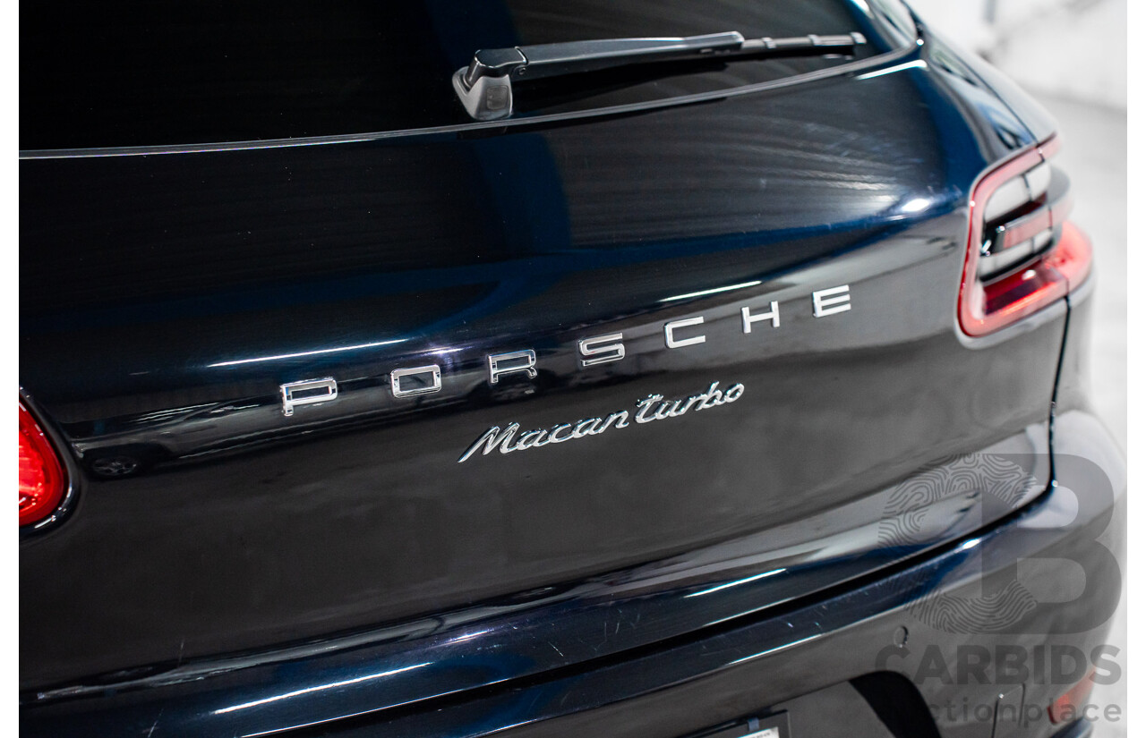 01/2016 Porsche Macan Turbo (AWD) MY16 4d Wagon Jet Black Metallic Twin Turbo V6 3.6L