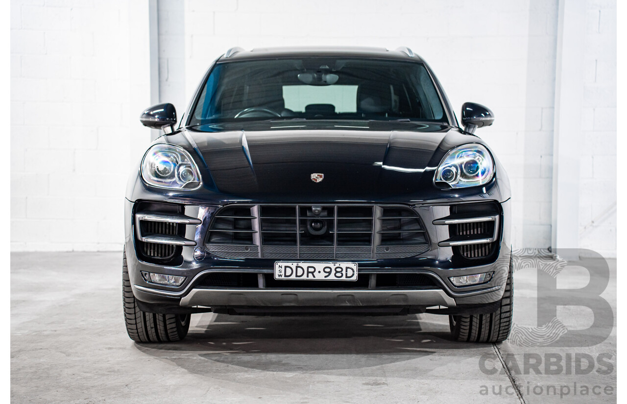 01/2016 Porsche Macan Turbo (AWD) MY16 4d Wagon Jet Black Metallic Twin Turbo V6 3.6L
