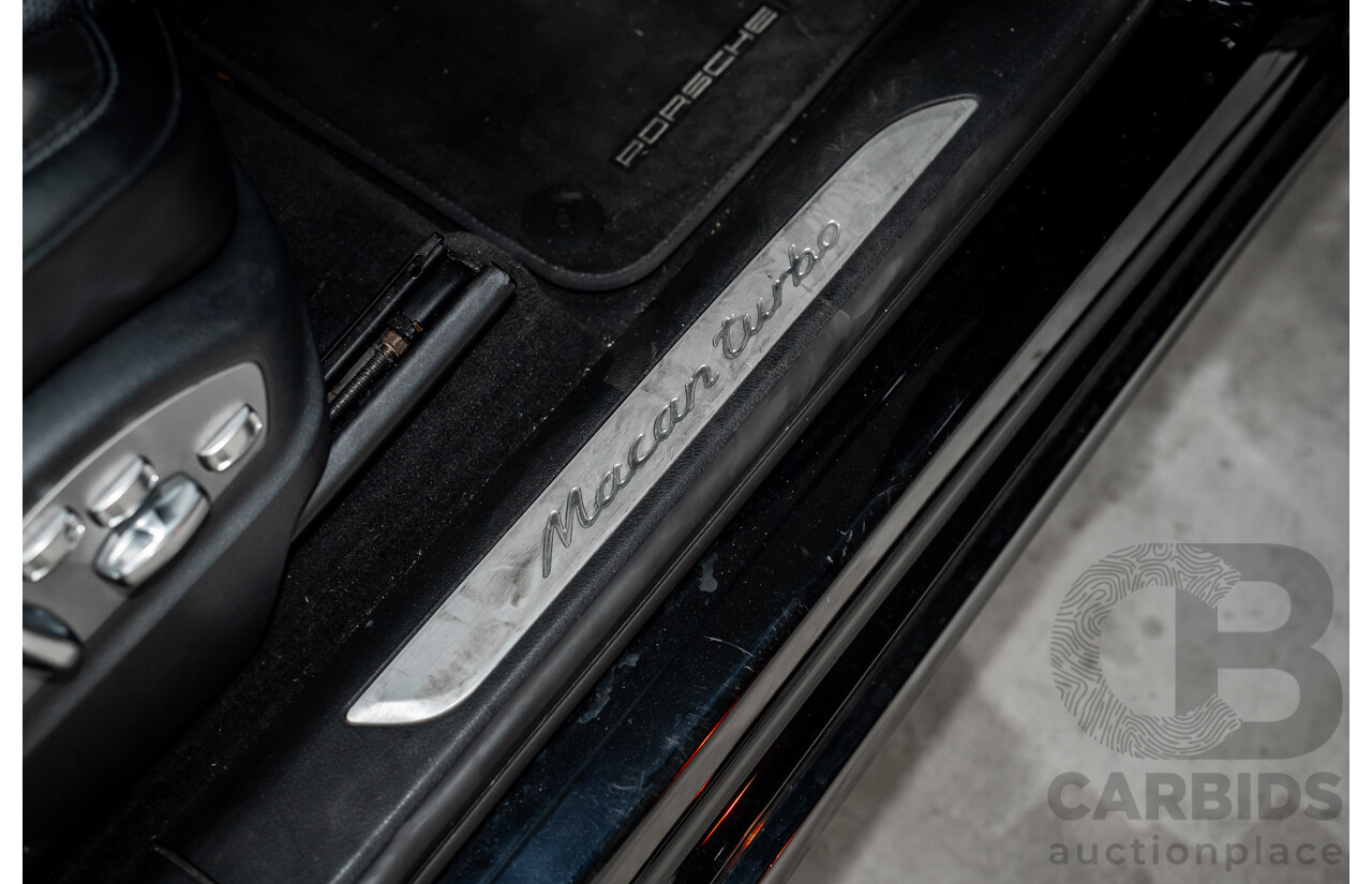 01/2016 Porsche Macan Turbo (AWD) MY16 4d Wagon Jet Black Metallic Twin Turbo V6 3.6L