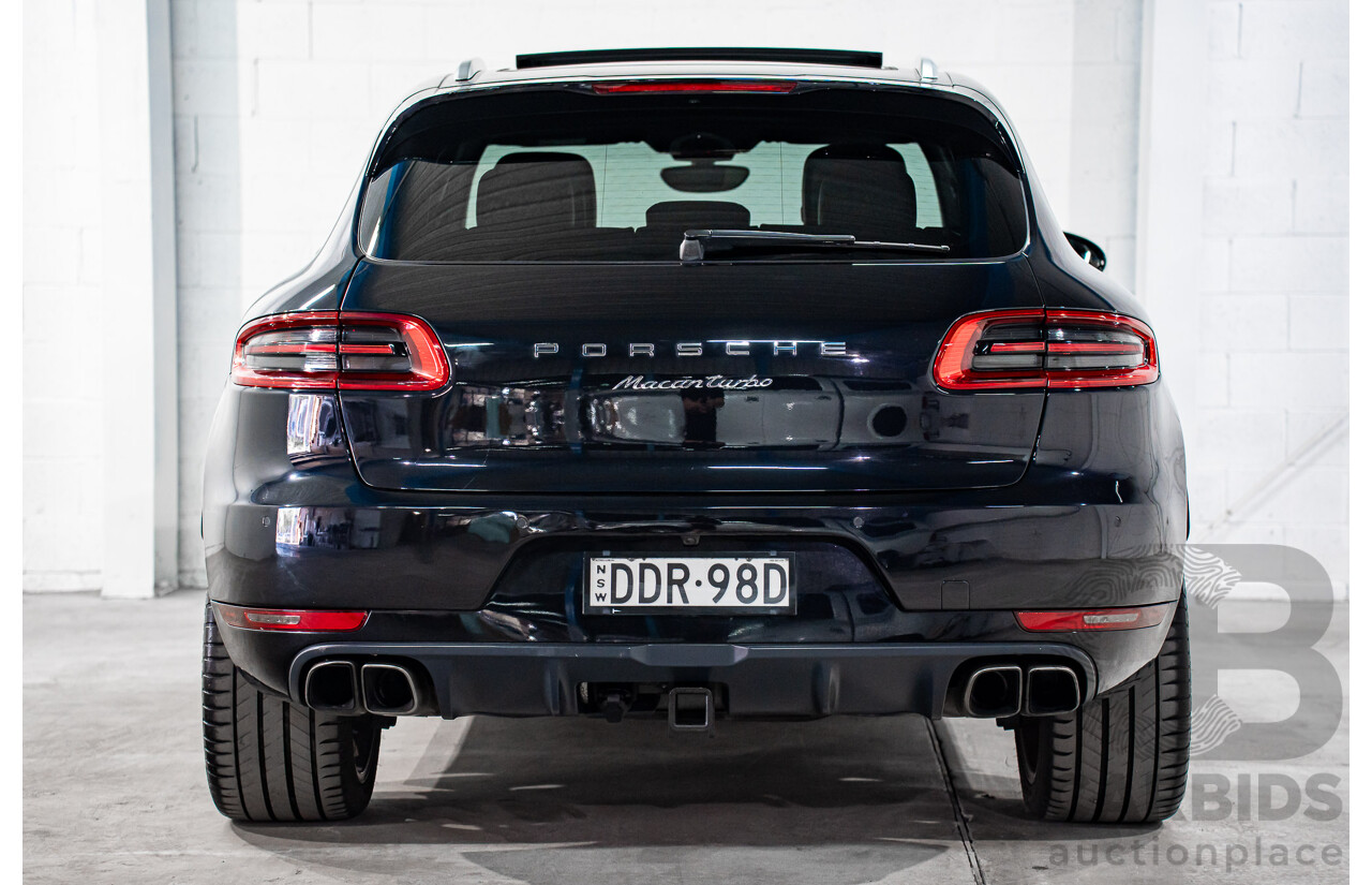 01/2016 Porsche Macan Turbo (AWD) MY16 4d Wagon Jet Black Metallic Twin Turbo V6 3.6L