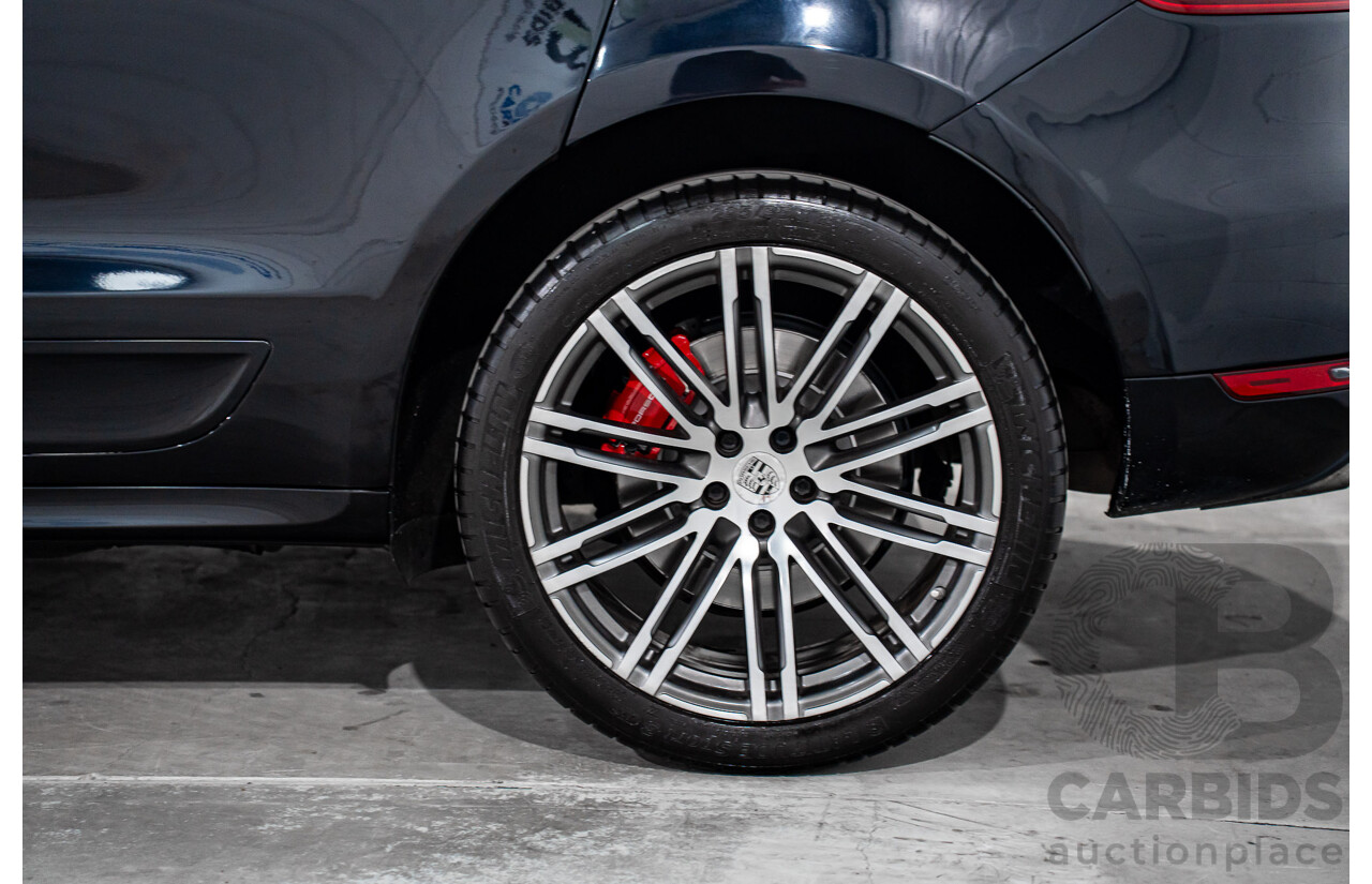 01/2016 Porsche Macan Turbo (AWD) MY16 4d Wagon Jet Black Metallic Twin Turbo V6 3.6L