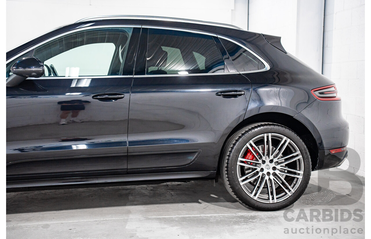 01/2016 Porsche Macan Turbo (AWD) MY16 4d Wagon Jet Black Metallic Twin Turbo V6 3.6L