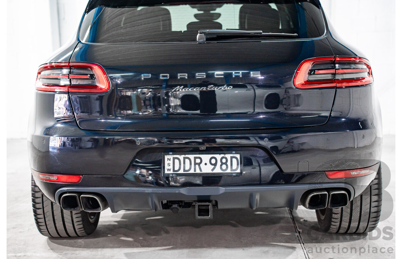 01/2016 Porsche Macan Turbo (AWD) MY16 4d Wagon Jet Black Metallic Twin Turbo V6 3.6L