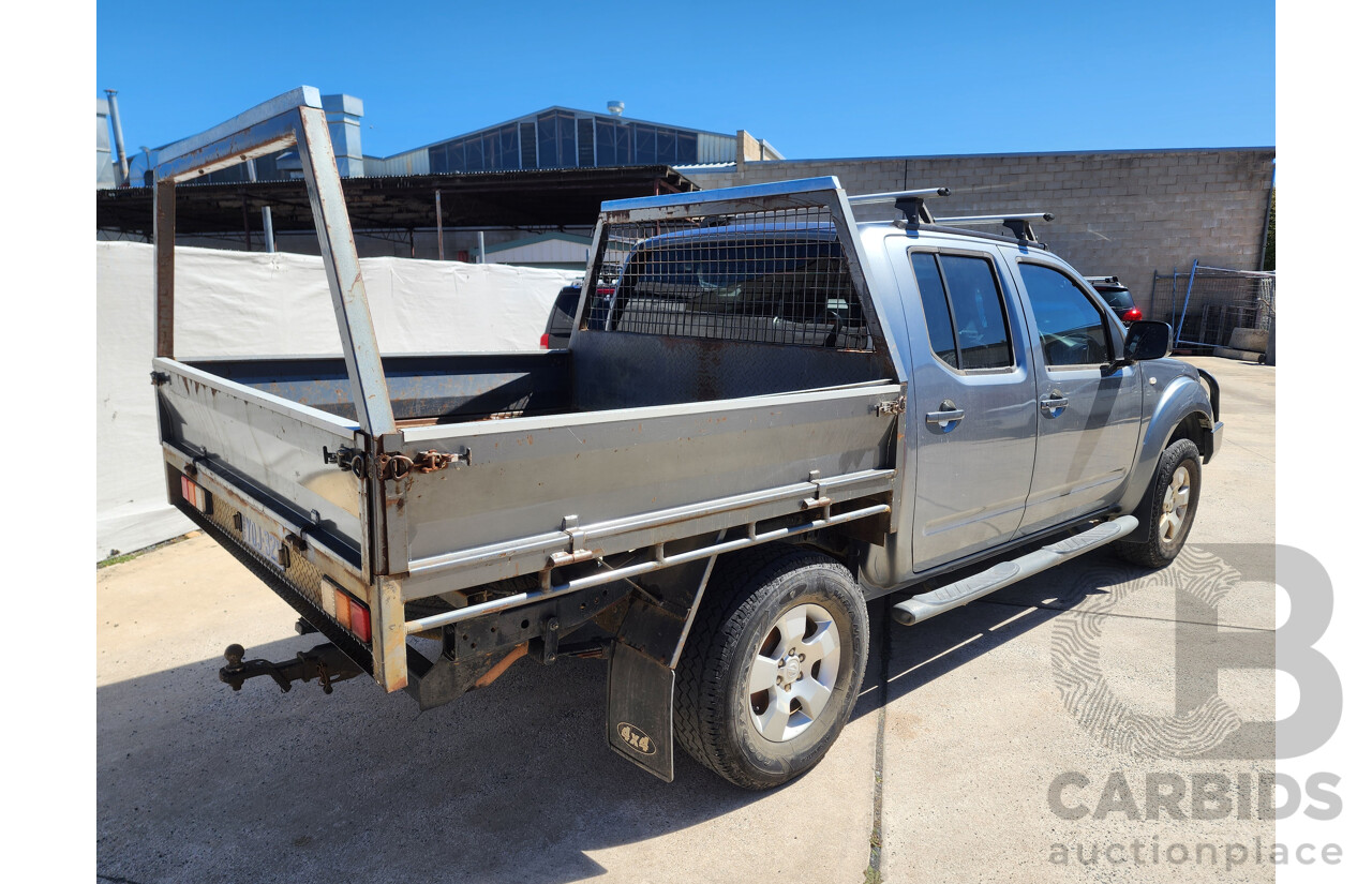 8/2011 Nissan Navara ST (4x4) D40 Dual Cab P/Up Grey 2.5L