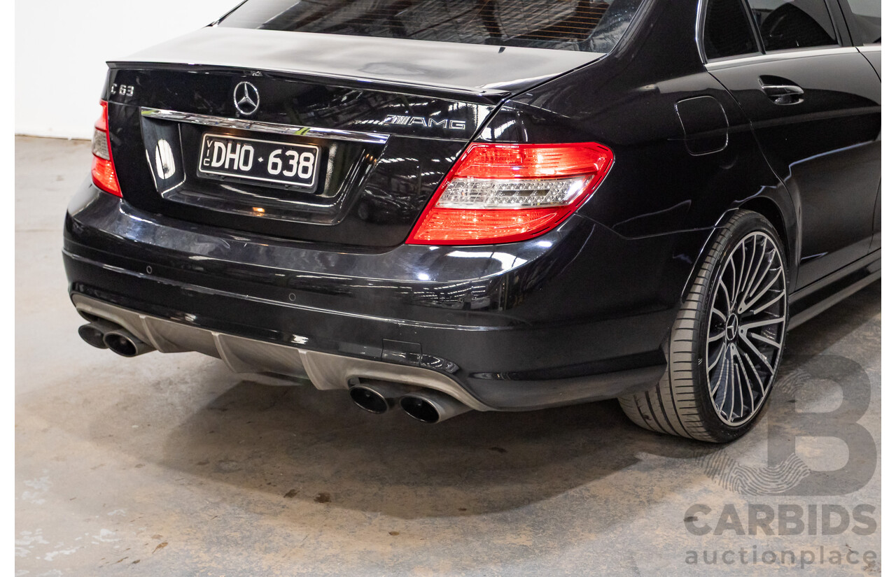 03/2009 Mercedes-Benz C63 AMG W204 4D Sedan Obsidian Black Metallic V8 6.2L
