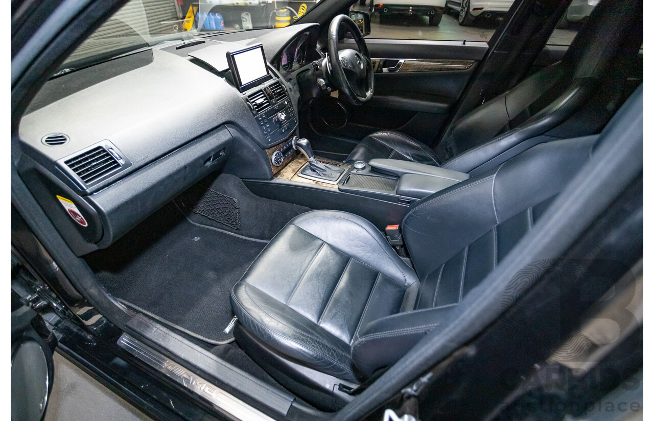 03/2009 Mercedes-Benz C63 AMG W204 4D Sedan Obsidian Black Metallic V8 6.2L