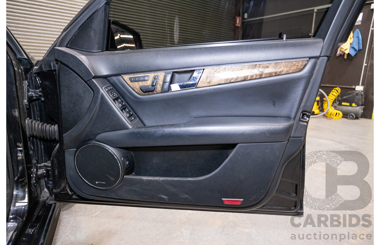 03/2009 Mercedes-Benz C63 AMG W204 4D Sedan Obsidian Black Metallic V8 6.2L