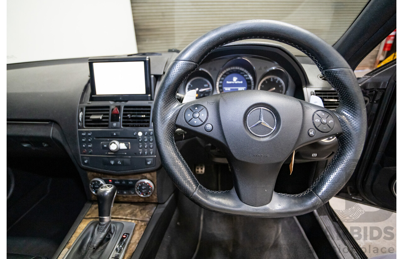 03/2009 Mercedes-Benz C63 AMG W204 4D Sedan Obsidian Black Metallic V8 6.2L