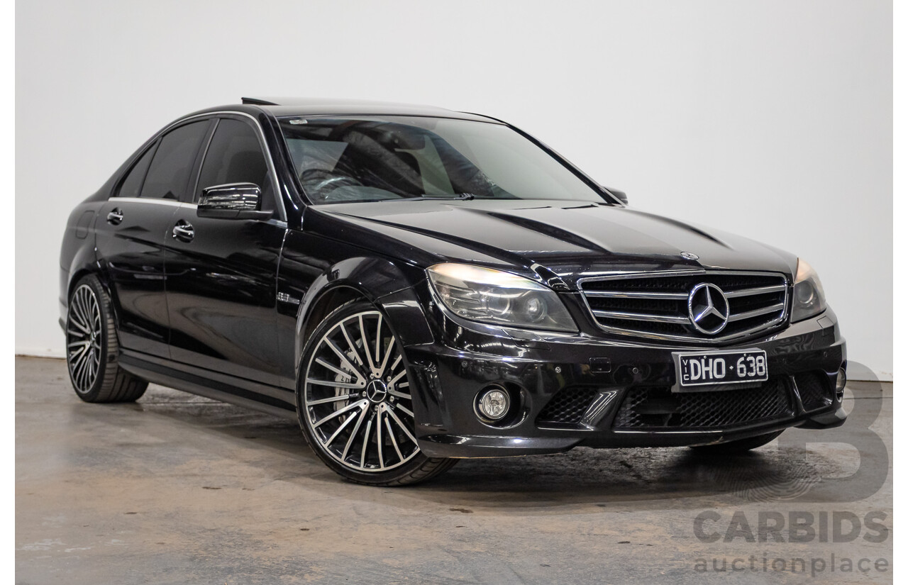 03/2009 Mercedes-Benz C63 AMG W204 4D Sedan Obsidian Black Metallic V8 6.2L