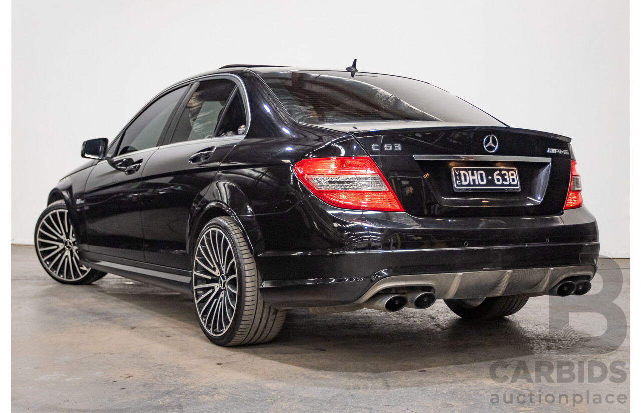 03/2009 Mercedes-Benz C63 AMG W204 4D Sedan Obsidian Black Metallic V8 6.2L
