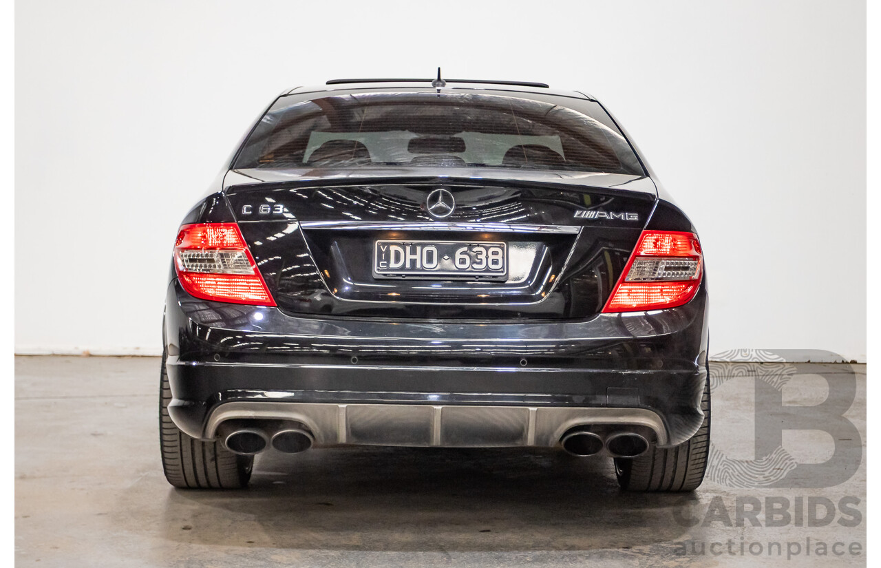 03/2009 Mercedes-Benz C63 AMG W204 4D Sedan Obsidian Black Metallic V8 6.2L