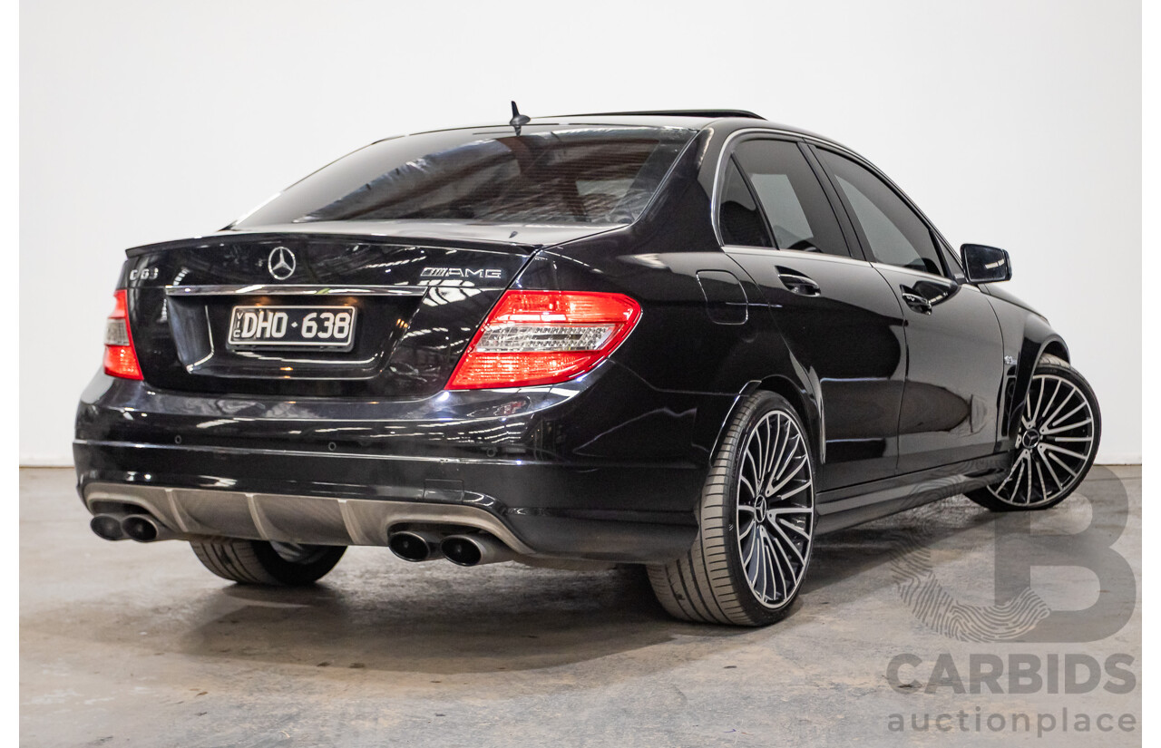 03/2009 Mercedes-Benz C63 AMG W204 4D Sedan Obsidian Black Metallic V8 6.2L