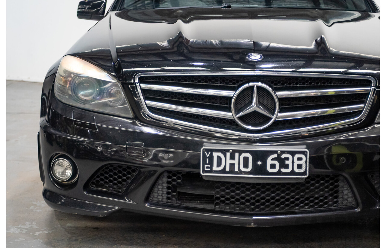 03/2009 Mercedes-Benz C63 AMG W204 4D Sedan Obsidian Black Metallic V8 6.2L